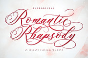 Romantic Rhapsody | Modern Calligrap, a Script Font by Almeera Std (Thumbnail 1 of 10)