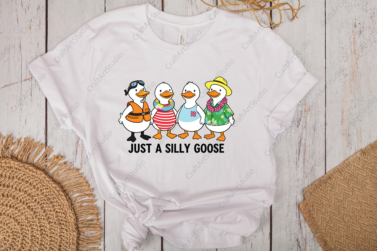 Just a Silly Goose Summer PNG, an Illustration by CraftArtStudio (Photo 3 of 4)