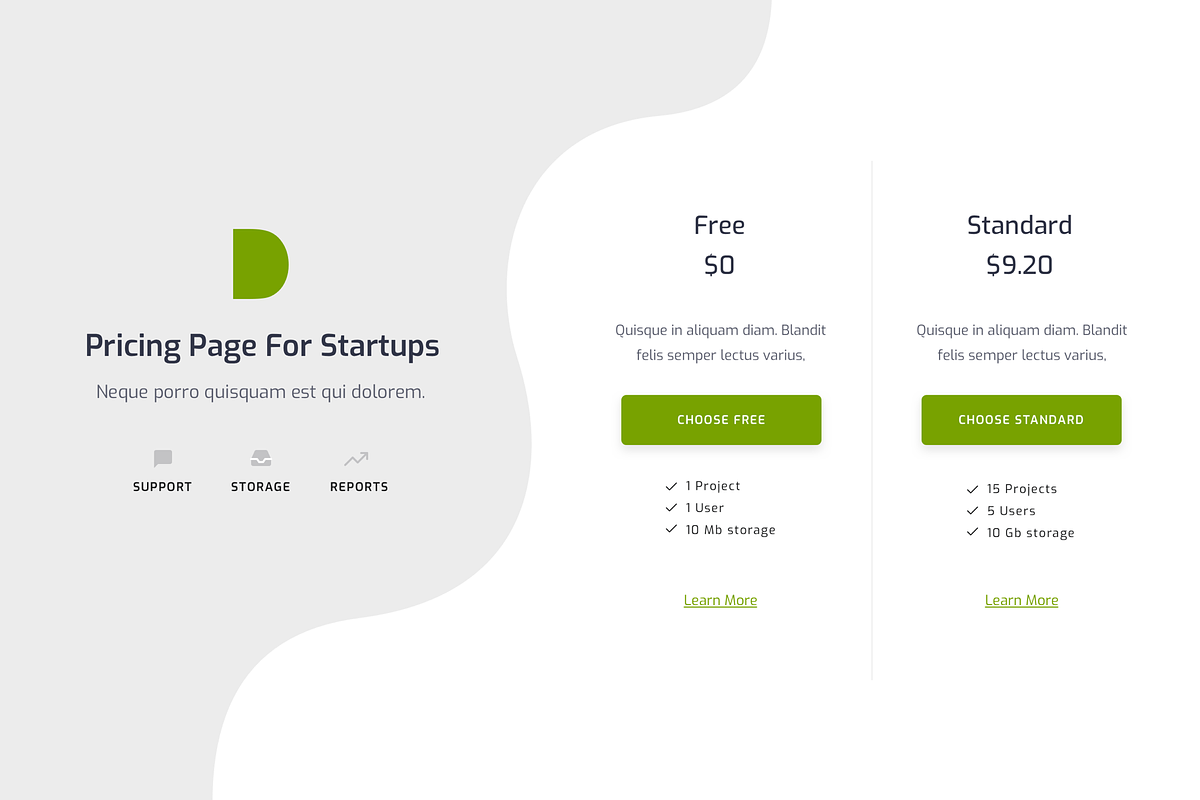 Simple Pricing Page Templates 01, an App Template by DesignBoard (Photo 12 of 13)