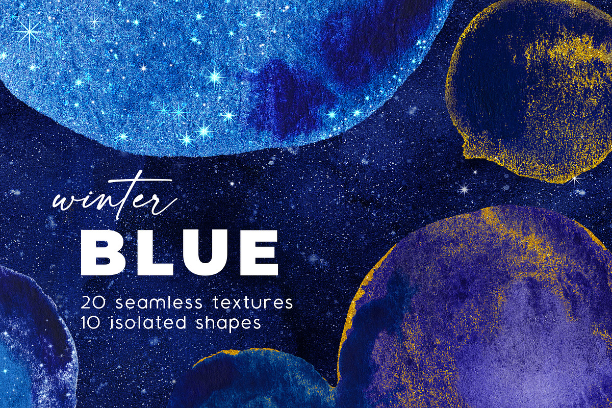 Blue Seamless Watercolor Textures, a Texture Graphic by CatJello Graphics (Photo 1 of 24)
