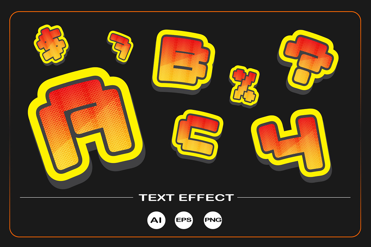 Pixel Game Text Effect, an Object Graphic by VL Shop (Photo 2 of 4)