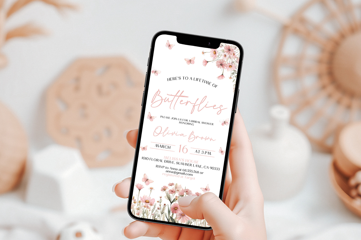 Butterflies Bridal Shower Invitation, an Invitation Template by Digital_Mind (Photo 7 of 7)