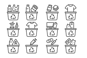 Sorting waste for recycling at home, a Food Illustration by ZinetroN