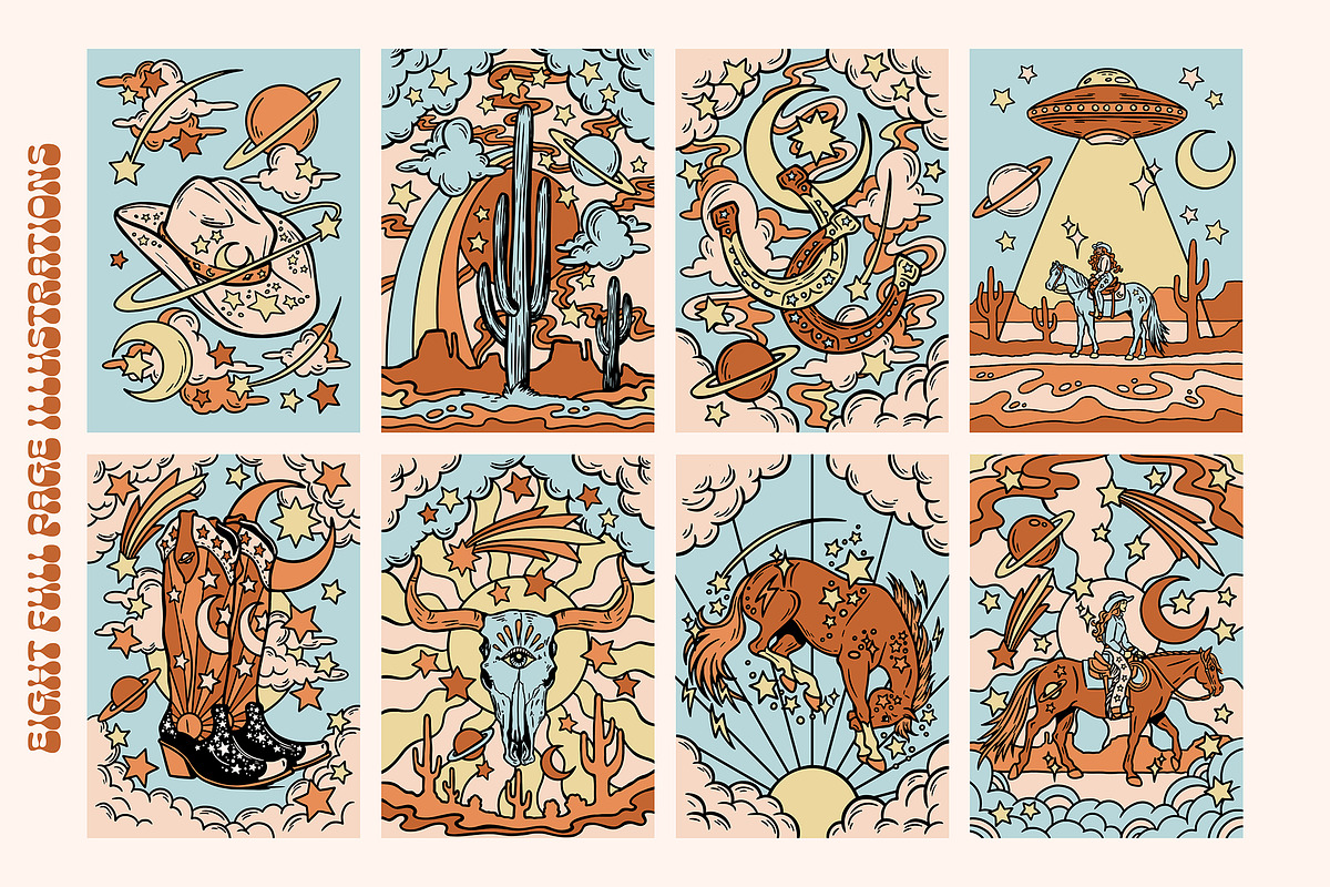 Cosmic Cowgirl – Illustrations, an Illustration by Pony Gold Studio (Photo 2 of 6)