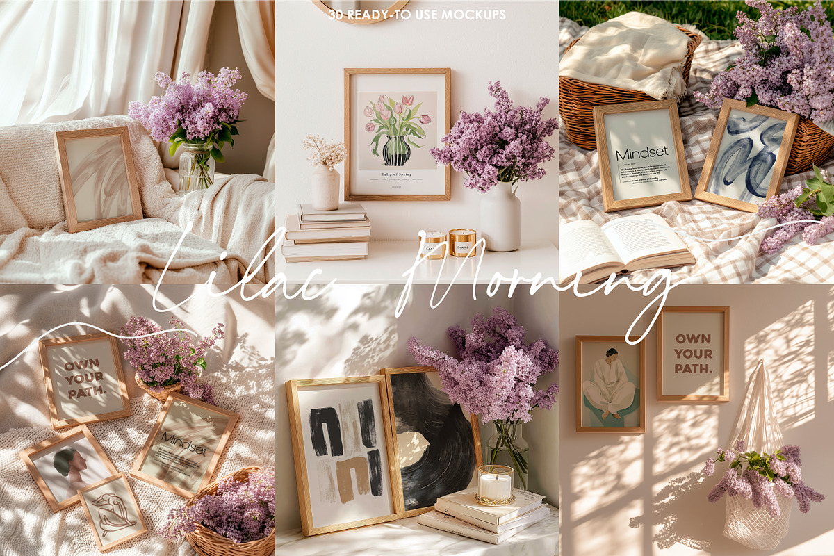 LILAC MORNING | Frame mockup set, a Household Mockup by SCHÉRI (Photo 2 of 17)