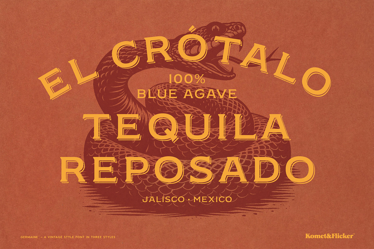 Germaine - A Vintage Style Font, a Serif Font by Komet & Flicker (Photo 9 of 15)