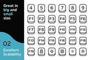 Keyboard Key Icons Shortcuts SVG ID, an Outline Icon by Gravitype (Thumbnail 3 of 10)