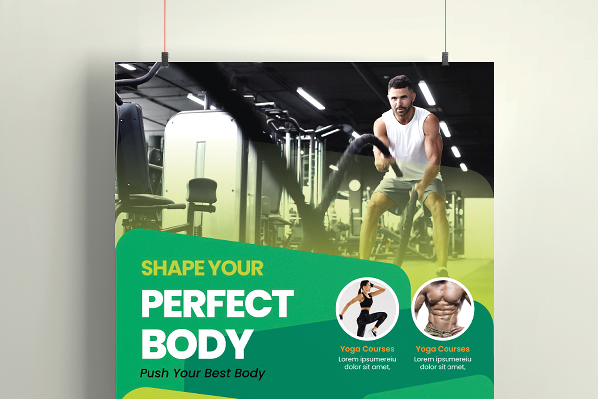 Fitness Gym Flyer Design Template, a Flyer Template by MightyDesign (Photo 2 of 6)