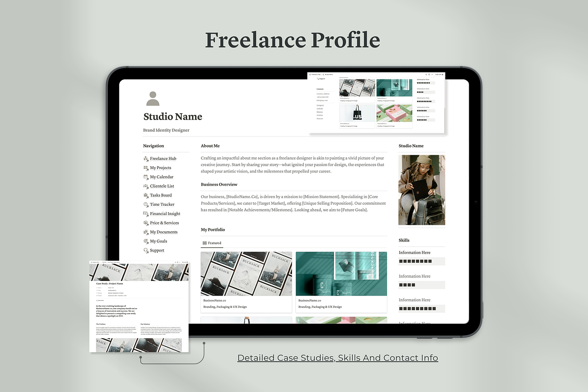 Notion Freelance Dashboard Hub, a Templates & Theme by Swyn.Studio (Photo 5 of 10)