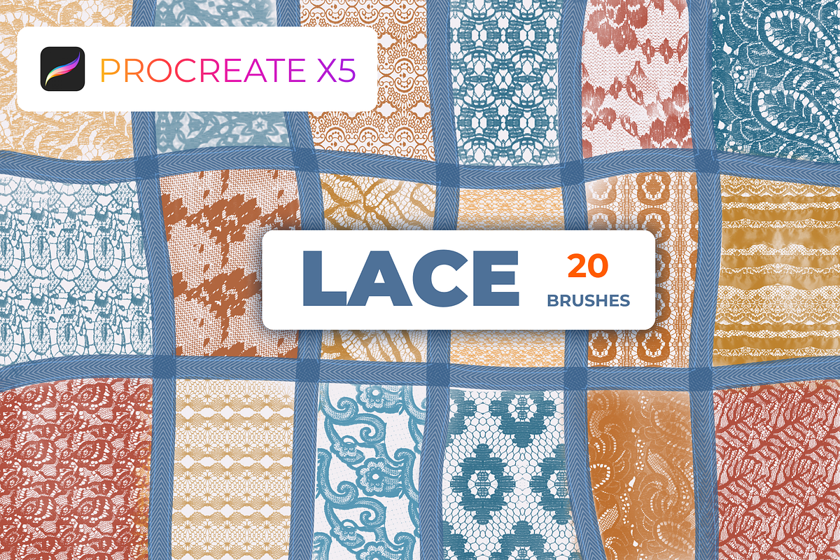 20 lace Procreate Brush Set, a Brush Add-On by Graphics Resources (Photo 4 of 9)