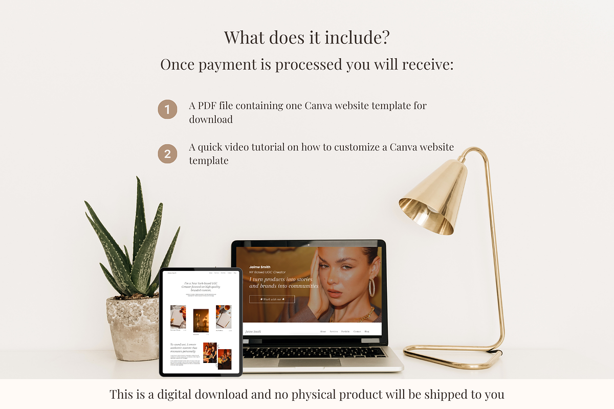 UGC Portfolio Canva Website Template, a Landing Page Template by GlamWebDesigns (Photo 7 of 8)