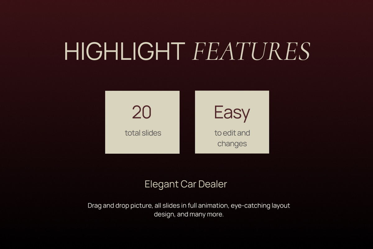 Elegant Car Dealer Google Slides, a Presentation Template by Loin Studio (Photo 4 of 4)