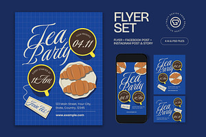 Tea Party Flyer, a Flyer Template by graphicook