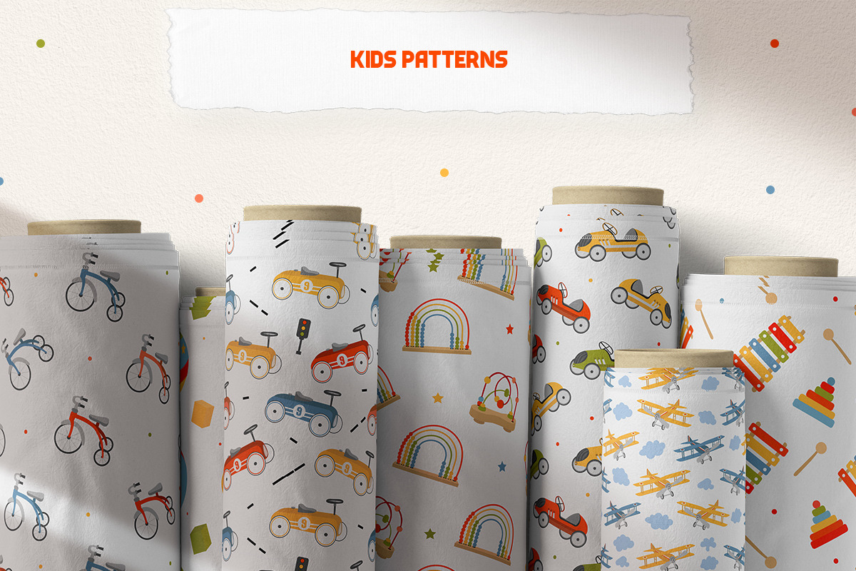 Vintage Toys Clipart & Patterns, an Illustration by JT_Design_Art (Photo 2 of 10)
