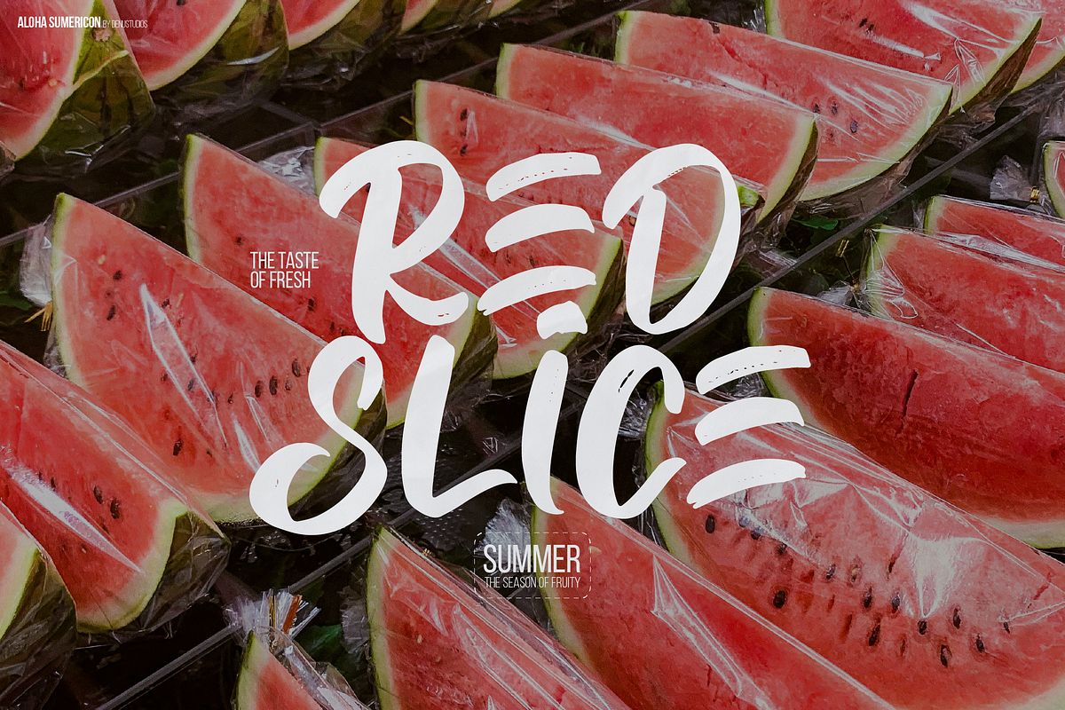Aloha Sumericon | Hand Drawn Brush, a Handwritten Font by Denustudios (Photo 3 of 12)