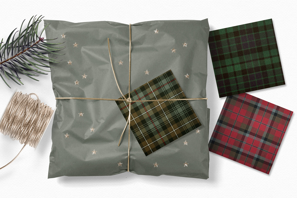 Christmas Tartan Textures, a Texture Graphic by rileyBgraphics (Photo 3 of 8)