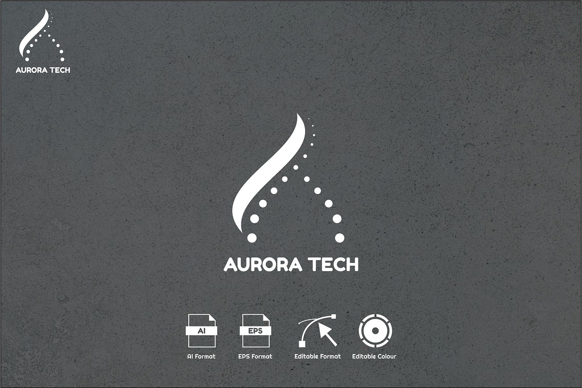 Aurora Tech Design Logo Template, a Branding & Logo Template by Ingat Sahabat (Photo 1 of 3)