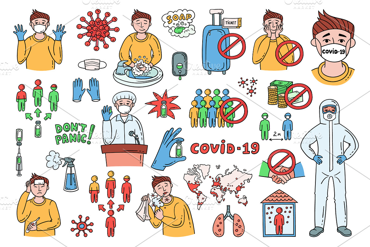 Set on the theme of coronavirus, an Object Graphic by Olga Chuklay (Photo 1 of 2)