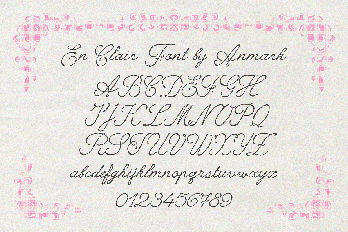 En Clair Vintage Rough Script Font, a Script Font by AnMark (Photo 5 of 14)