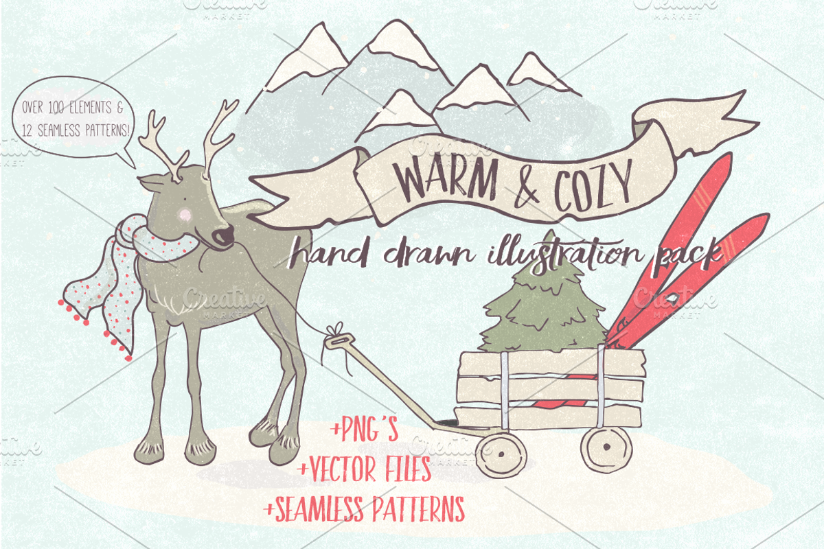 Warm & Cozy Illustration Pack, an Illustration by Heather Marie  (Photo 1 of 7)