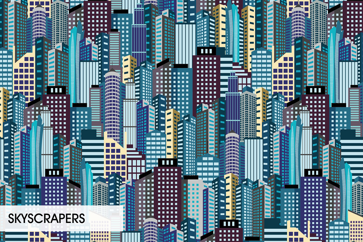 Cityscapes Seamless Patterns, a Pattern Graphic by Part of the Art (Photo 4 of 5)