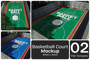 Basketball Court Mockup, an Advertising Mockup by Permadi Creative (Thumbnail 1 of 5)
