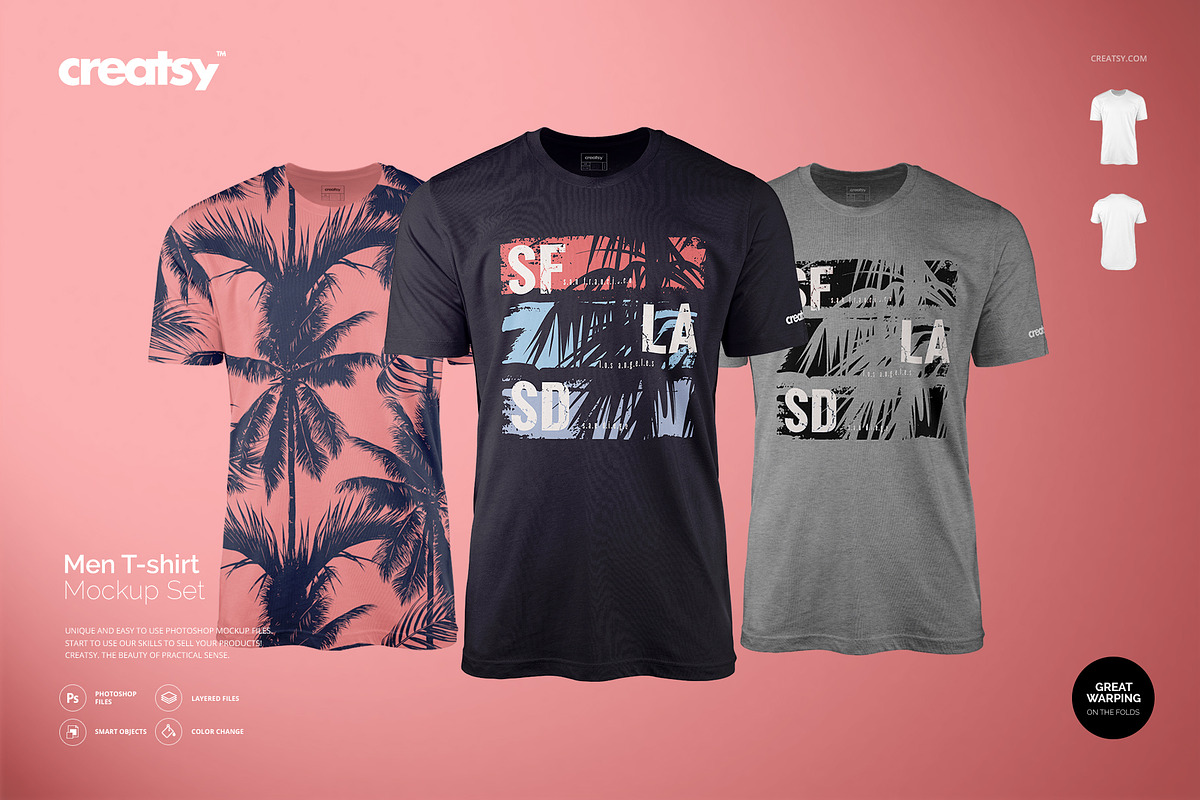 Men T-shirt Mockup Set, a Shirt Mockup by Creatsy (Photo 1 of 13)