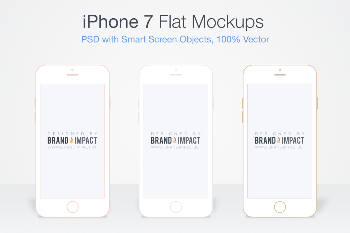 4 in 1 Flat Device Mockup Bundle, an iPhone Mockup by Brand Impact