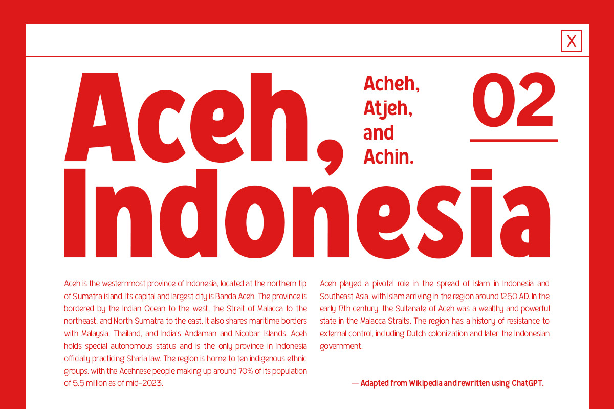 Bener Meriah - Sans Serif Family, a Sans Serif Font by Afkari Studio (Photo 2 of 12)