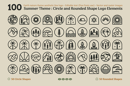 Circle and Rounded Logo Elements