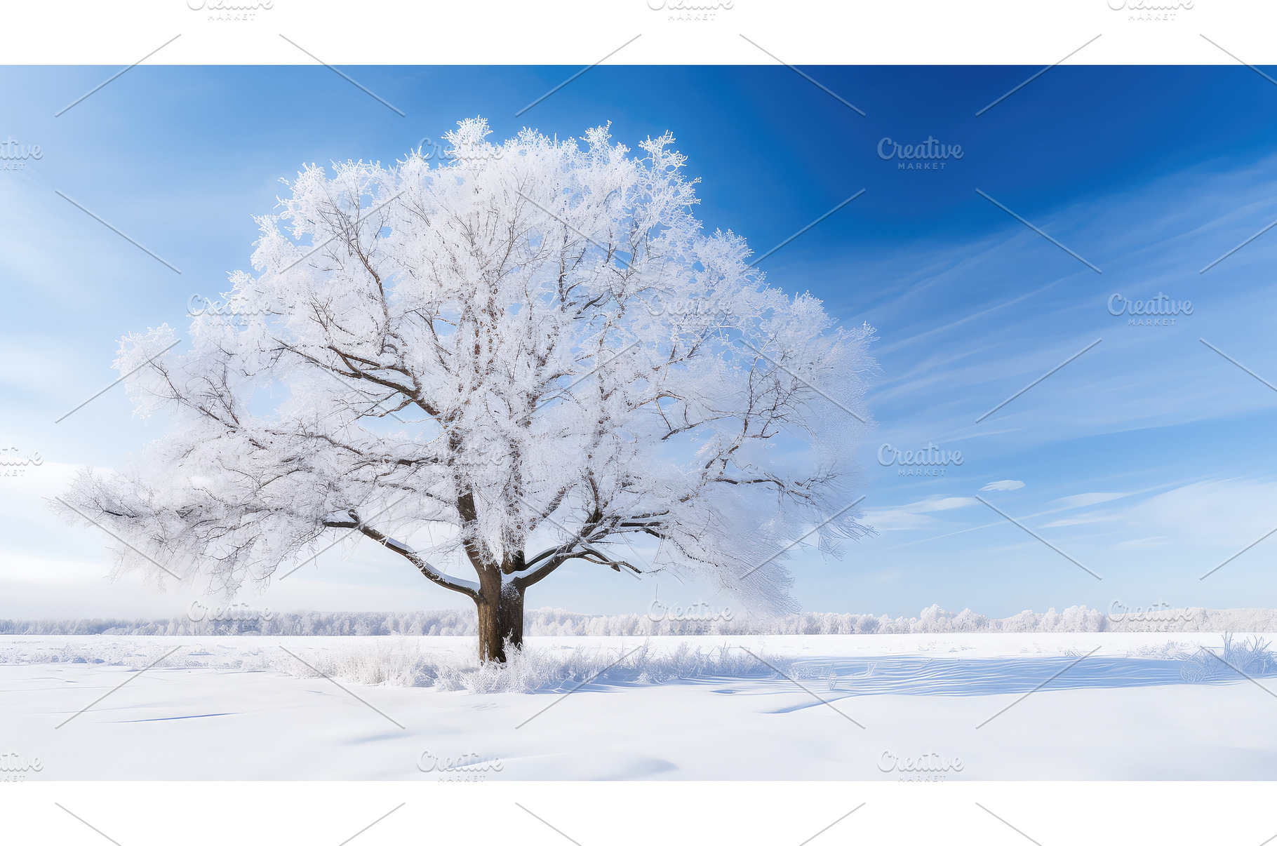 landscape snow covered trees ai, a Nature Photo by pikepicture