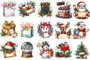 Merry Christmas Sublimation Clipart, an Illustration by Designking (Thumbnail 3 of 5)