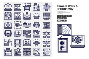 Remote Work & Productivity Icons, a Duotone Icon by erifqizeicon