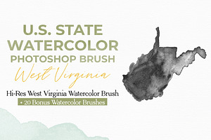 W. Virginia US Watercolor PS Brush