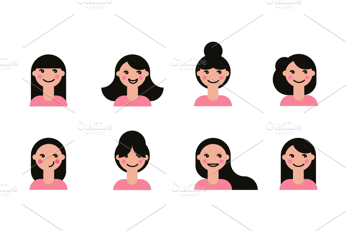 16 cute girls, a Person Illustration by Mymlan Shop (Photo 1 of 2)