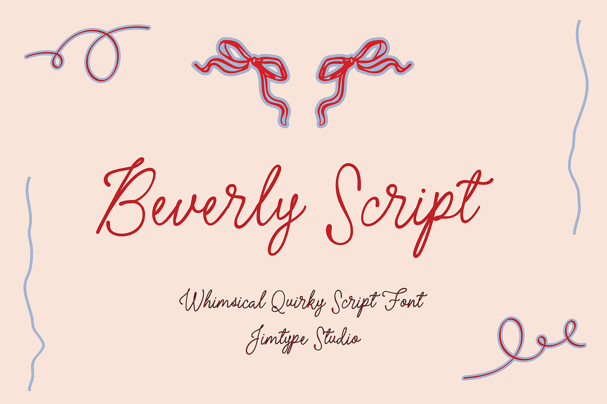 Beverly Script - Whimsical Font, a Script Font by Jimtype Studio (Photo 1 of 9)
