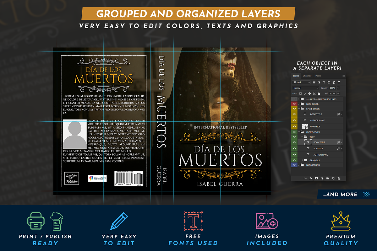 Book Cover Template 56, a Templates & Theme by Digital Goods (Photo 3 of 11)