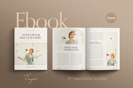 EAGER | Ebook Canva Template, a Magazine Template by Sierra Creative Studio