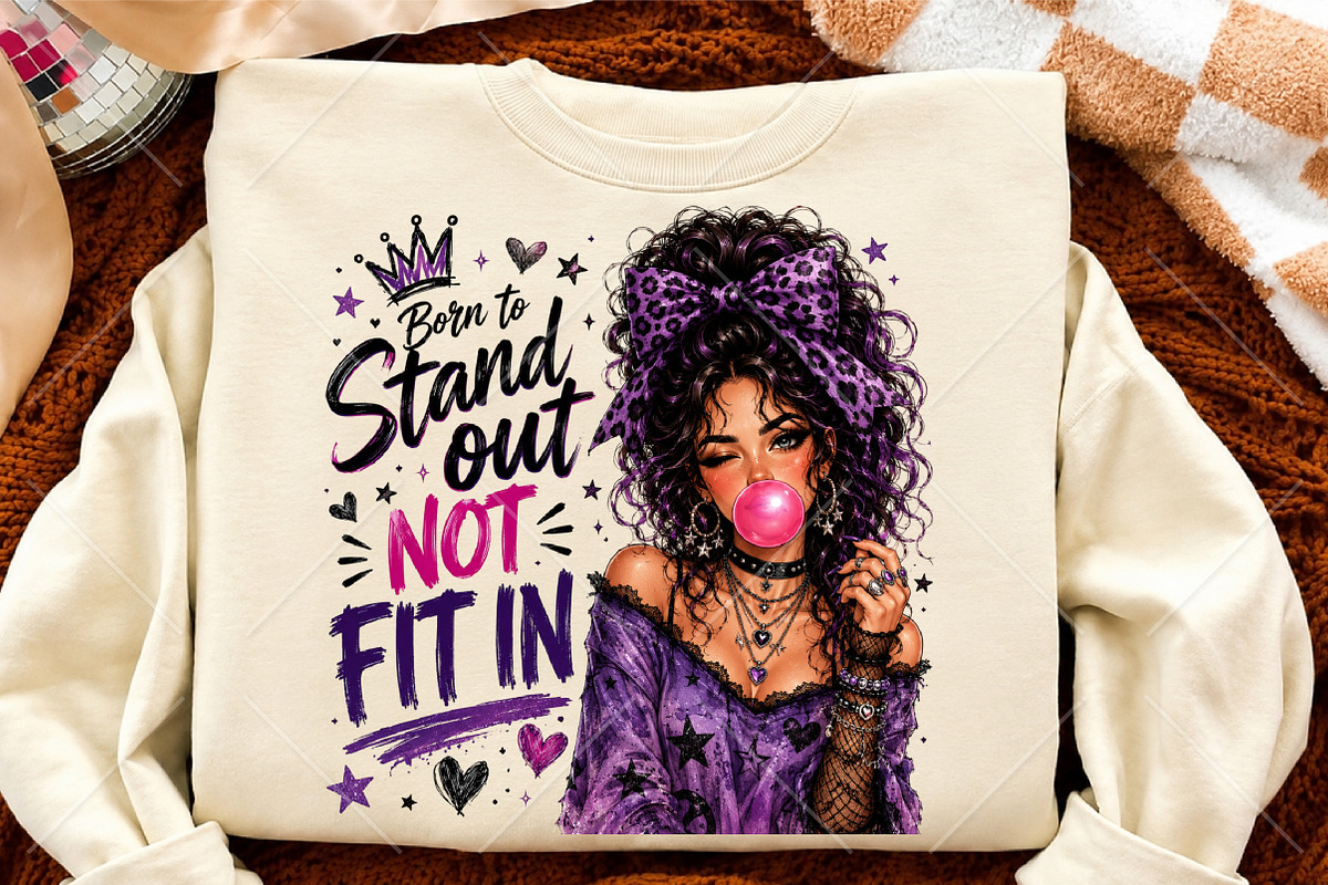 Born to Stand out PNG Goth Glam, a Seasonal Illustration by Canvas Craft (Photo 4 of 6)