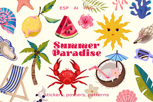 Summer Paradise Clip Art