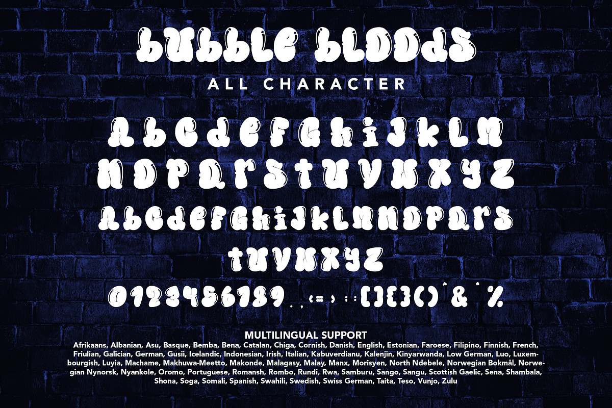 BubbleBloods - Graffiti Display Font, a Symbol Font by AQR Studio (Photo 7 of 9)