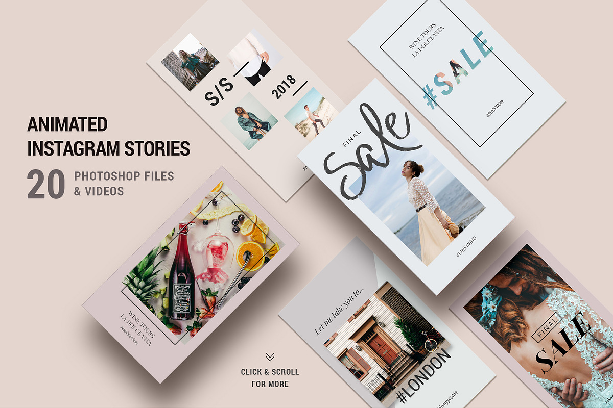ANIMATED Modern Instagram Stories, a Social Media Template by SilverStag Type Foundry (Photo 1 of 11)