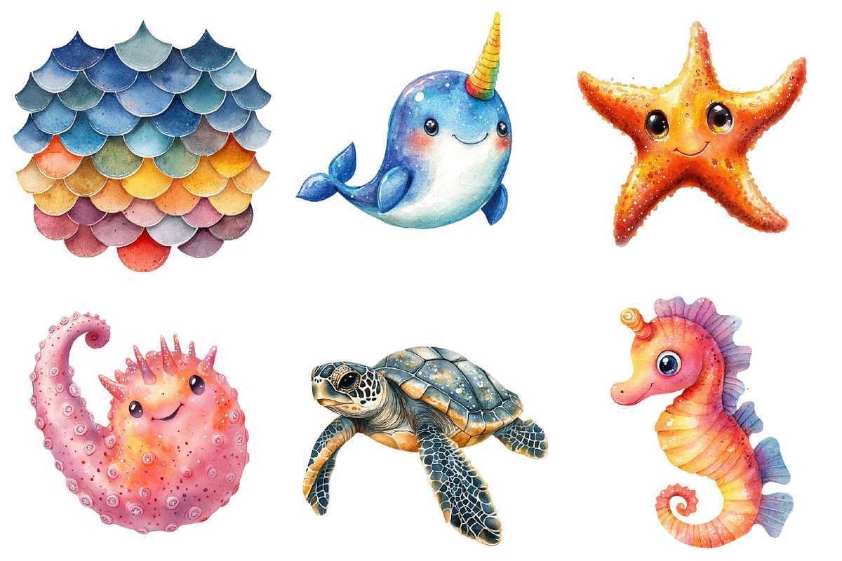 Cute Under the Sea PNG, an Illustration by SinaCreation (Photo 4 of 5)
