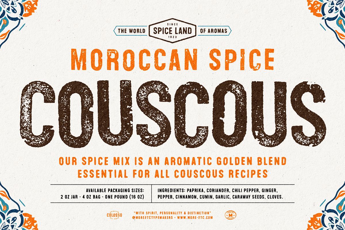 Colosso Display Font Collection, a Sans Serif Font by More Etc. Studios (Photo 7 of 19)