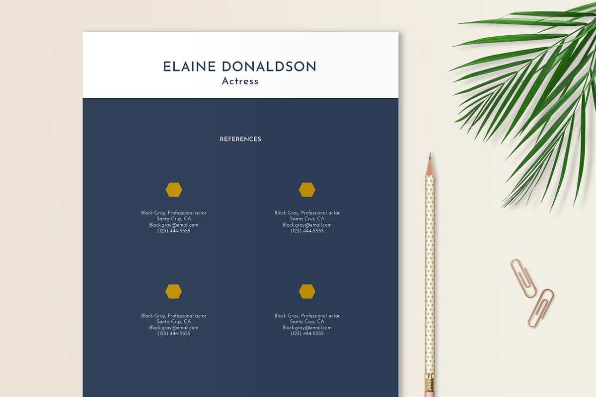 Resume Template for Actor, Actress, a Resume Template by Stanin Studio (Photo 6 of 10)