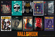 Halloween Posters, Flyers Bundle, a Flyer Template by pixelsao (Thumbnail 1 of 2)