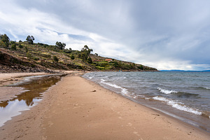 Sandy beach on Taquile Island, Lake Titicaca, Peru, a Nature Photo by GoodGoods