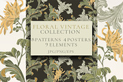 FLORAL VINTAGE COLLECTION, a Decorative Illustration by LanaDzi (Thumbnail 1 of 10)