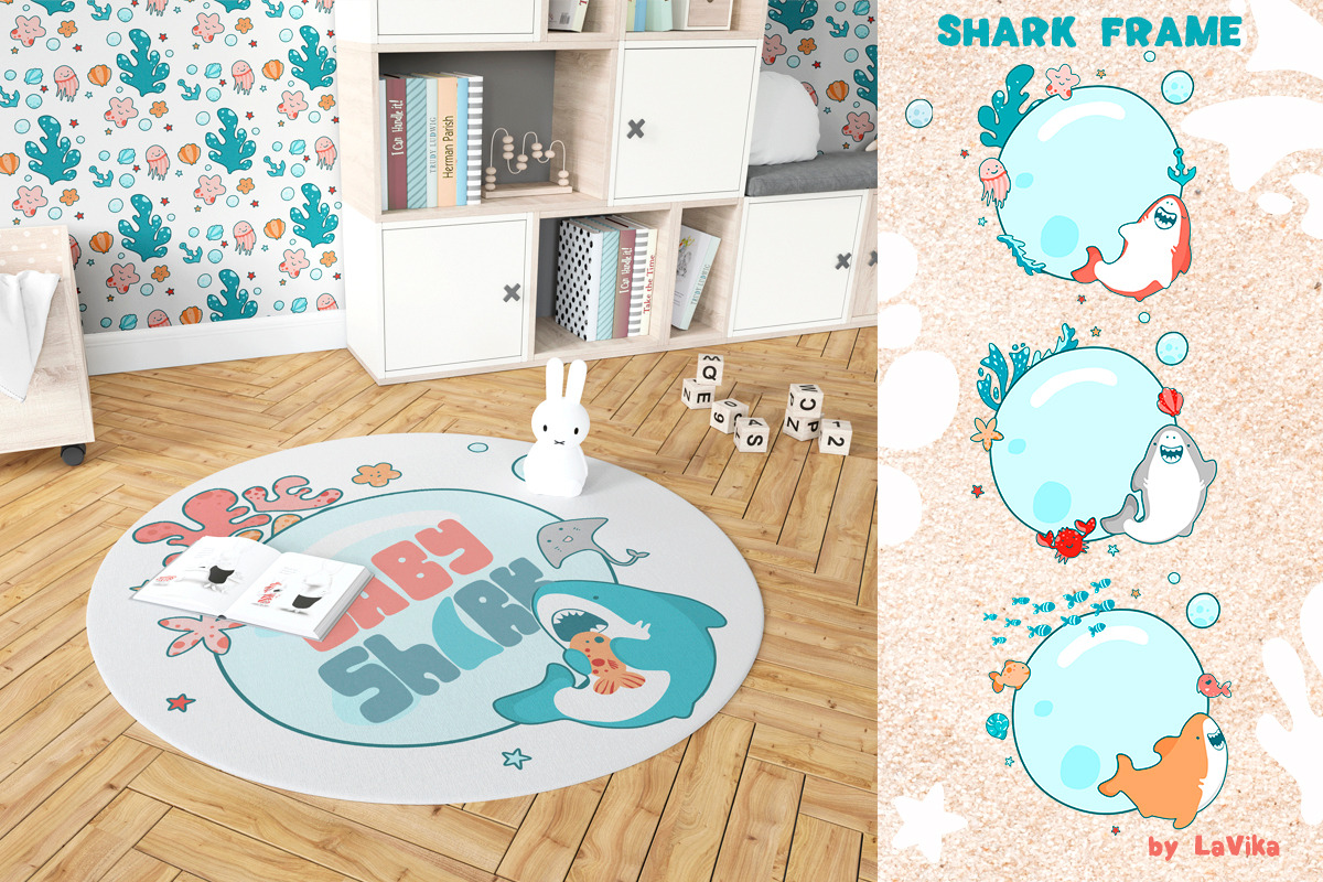 Baby Shark Party / Underwater World, an Illustration by LaVika (Photo 3 of 11)