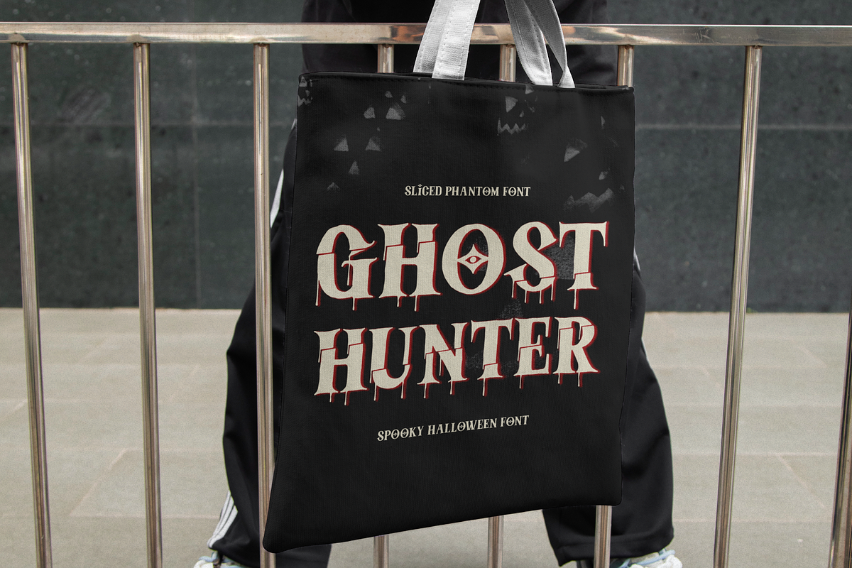 Sliced Phantom Spooky Halloween Font, a Blackletter Font by Denustudios (Photo 7 of 12)
